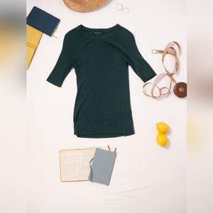 Banana Republic Green Short Sleeve Sweater